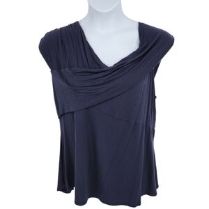 Lane Bryant Dark Blue Wrap Front Top NWT Size 24